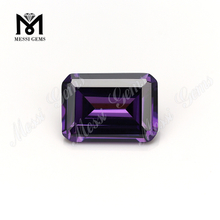 Pierre de zircone cubique améthyste en vrac octogonale de 13x18mm