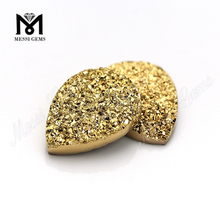 Loose gemstone agate stone pear shape druzy stone