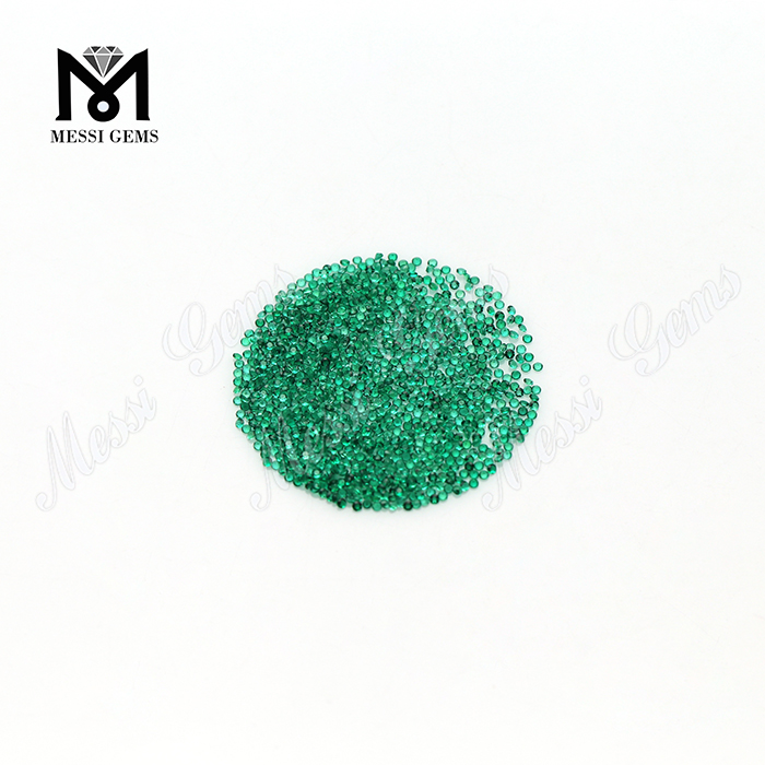 1.25mm 2mm Round cut crystal natural emerald stone