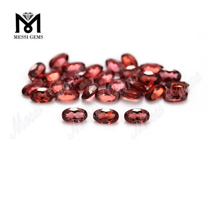 Factory price high quality 3x5mm oval natural garnet loose stone