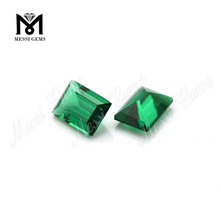 Loose Gemstone Created Emerald Rectangle Shape Hydrothermal Emerald