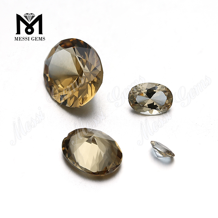 created gemstone round faceted nanosital stones