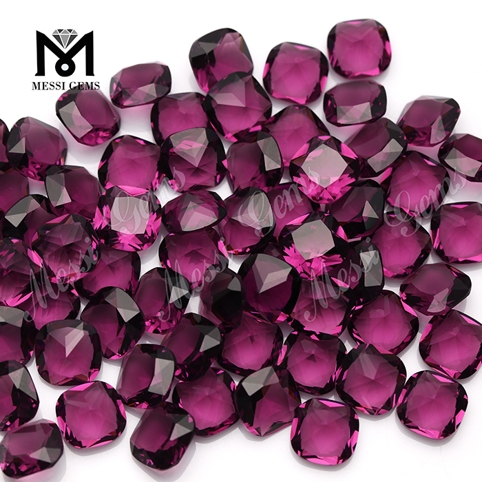 12*12 cushion shape loose gems wholesale price synthetic glass