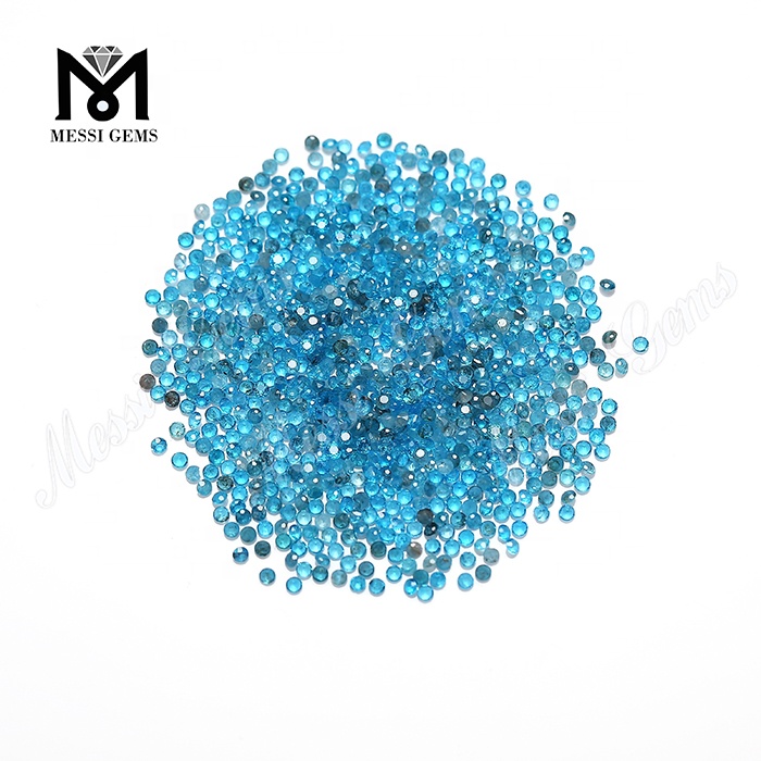 machine cut 1.5mm blue color loose natural apatite gemstones