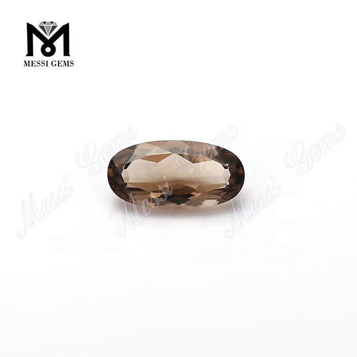 Wholesale natural smoky quartz oval 9*18mm loose gemstones