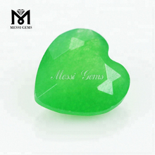 Factory Wholesale Heart Shape 12*12mm Natural Green Jade Stone