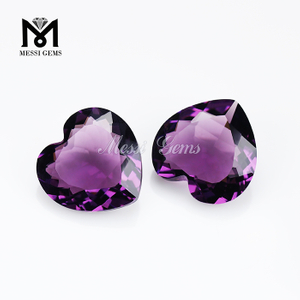 Top Quality Faceted Heart 20 x 20mm Pink Amethyst Glass Stone
