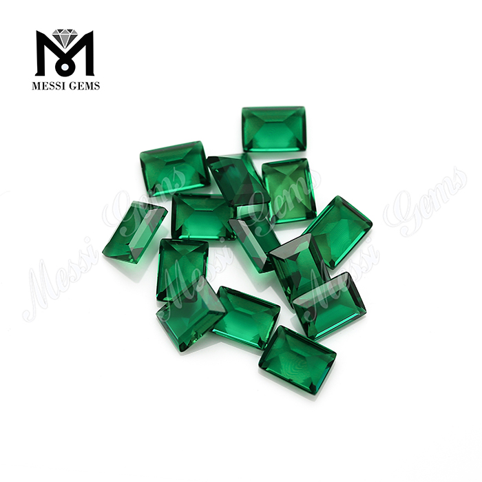 Lab created green gems bagutte 6*8 emerald stone prices