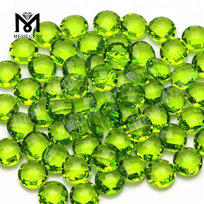 synthetic gems round faceted glass gemstone