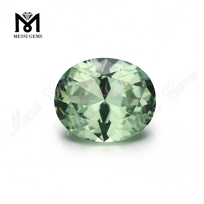 #A2248 green oval shape color change nanosital synthetic sital gemstone