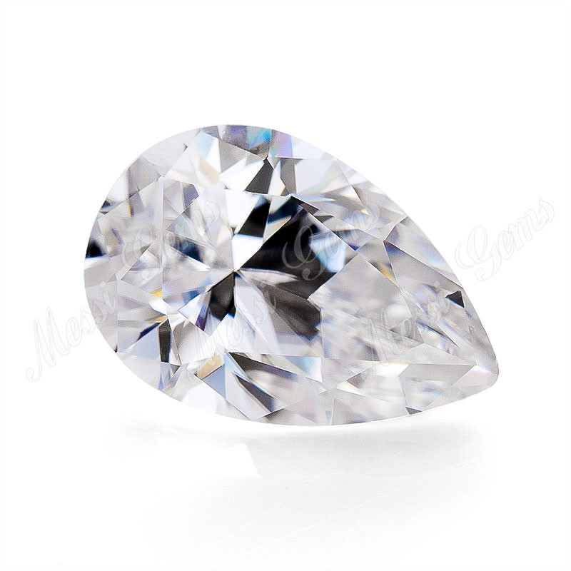 Wholesale Large size Loose gemstones color play or fire Pear Wuzhou Moissanite