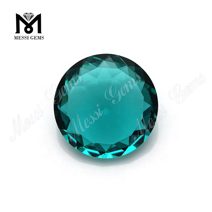 Wholesale Loose Glass Stone Round Green Paraiba Gemstone