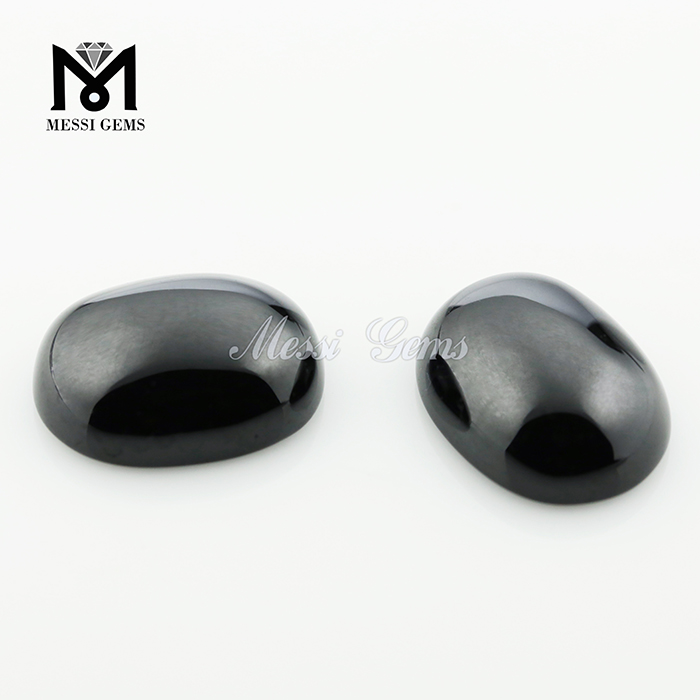 For ring maker Oval Cut flat cabochon 12 X 16 mm black spinel
