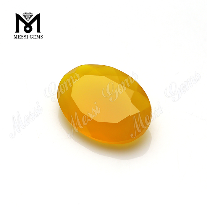 oval cut faceted stones yellow agate loose agate stones