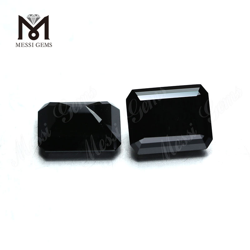 Wholesale Price moissanite diamond Synthetic Loose Emerald Cut Black VVS Moissanite