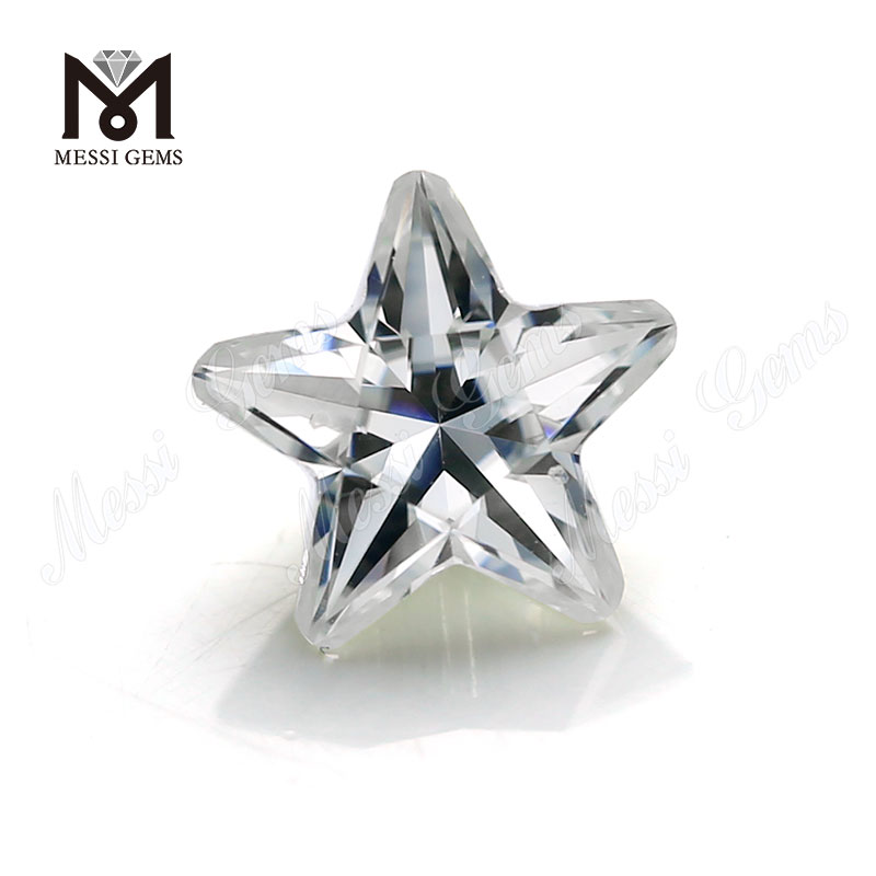 Loose 6.5x6.5mm DEF White Synthetic Star Cut moissanite diamond Stone Price