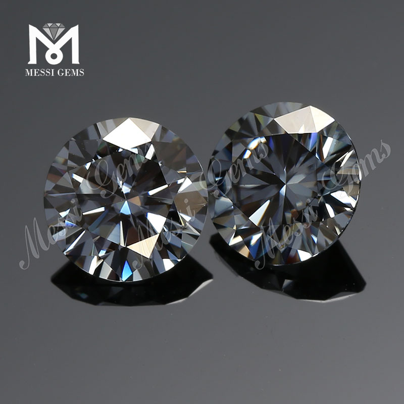 Wuzhou moissanite manufacturer 7mm loose grey moissanite price per carat