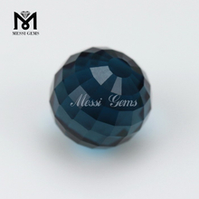 Fashionable Round Ball Faceted 12.0mm London Topaz Glass Gems For Vase Filler