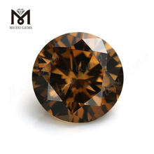 Wholesale Cubic Zirconia Price Synthetic Round 4.0mm Brown CZ Stone