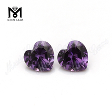 Heart cut synthetic alexandrite ruby gemstones color change corundum stones