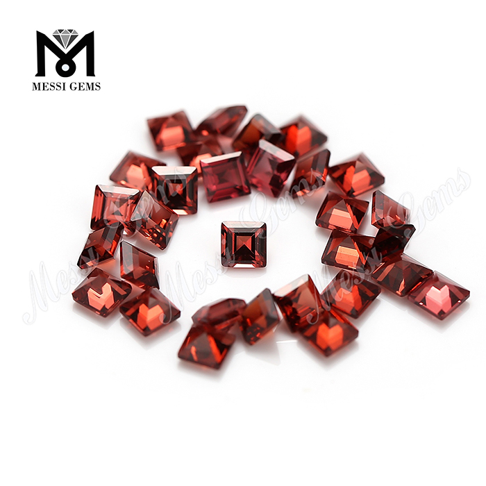 Natural gemstone wholesale 3x3mm square shape garnet stone price