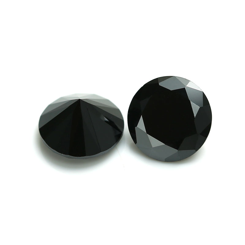 Loose small size moissanite diamond 1-3mm round brilliant cut black diamond moissanite price