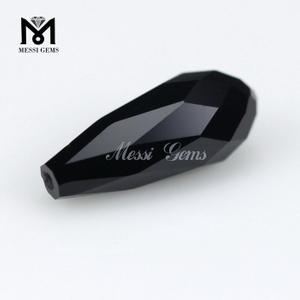 Tear Drop shape 6 x 15 Black Glass Stone
