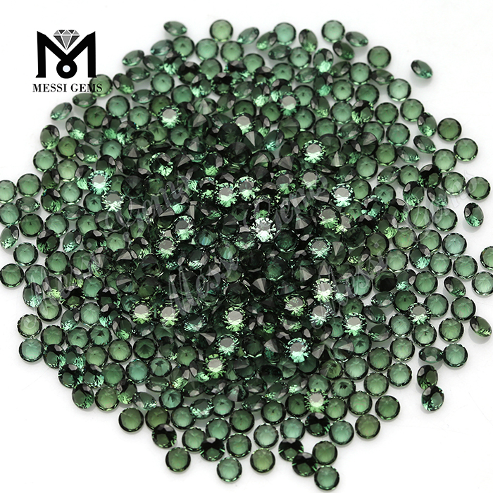 MessiGems Wholesale Price 152# Synthetic Spinel Round Green Spinel