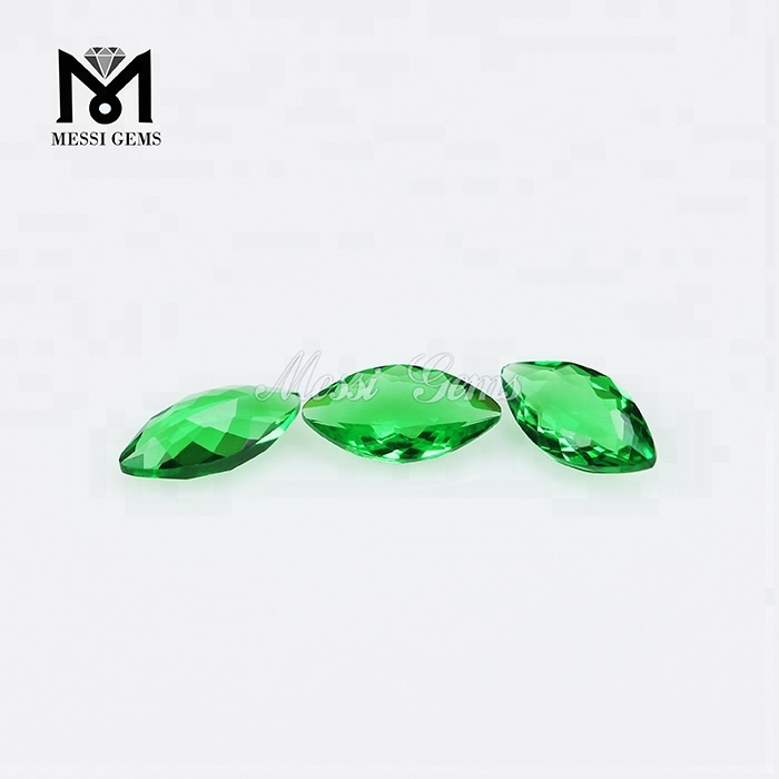 Loose Gemstones Marquise Cut 4 x 8mm Emerald Color Glass Stone