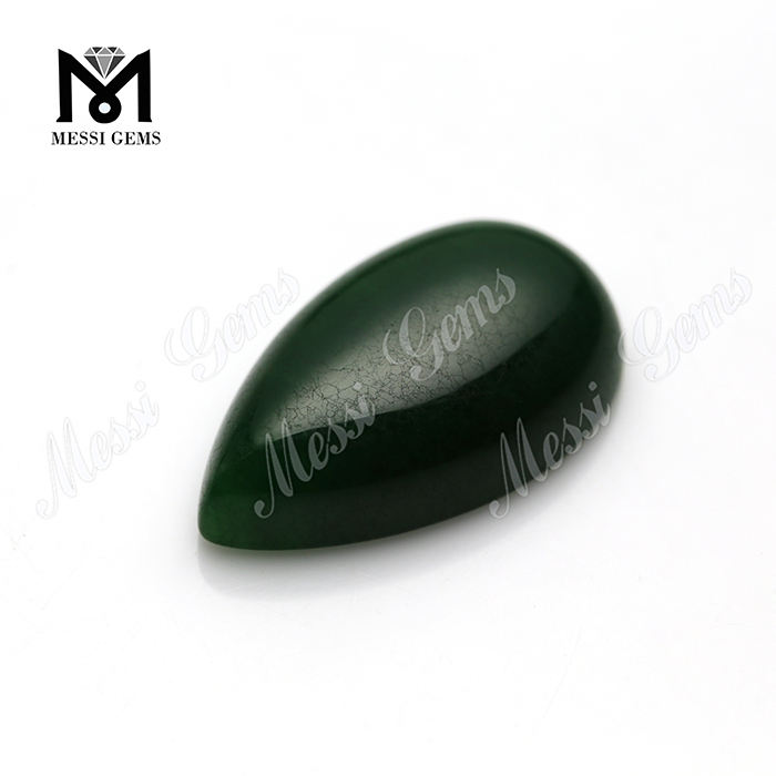 Natural Green Jade Pear Shape 14x24mm Jade Stone