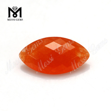 malaysian red jade stones in faceted marquise shape