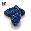 Wholesale druzy cabochon marquise cut agate blue druzy for ring