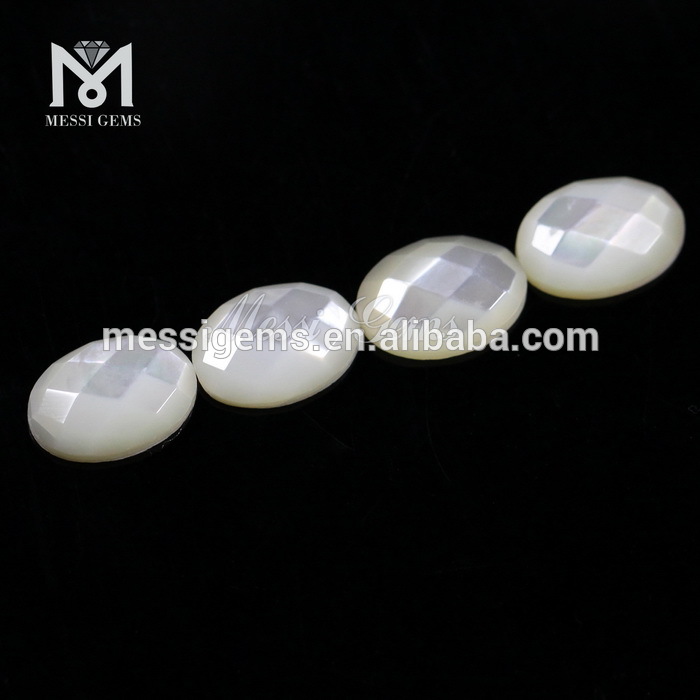 Turtle flat base Oval 12 x 16 mm mother of pearl Shell