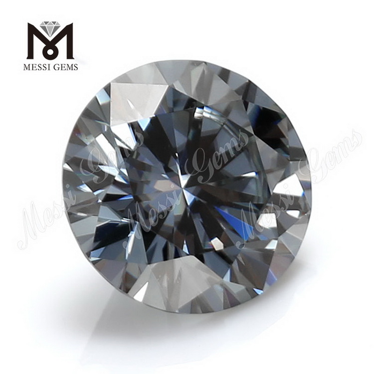 Loose gemstone brilliant cut grey 1 carat moissanite diamond price
