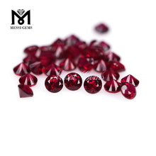 Round Brilliant Uncut 8# Red Corundum Gemstone Wholesale Ruby Stone