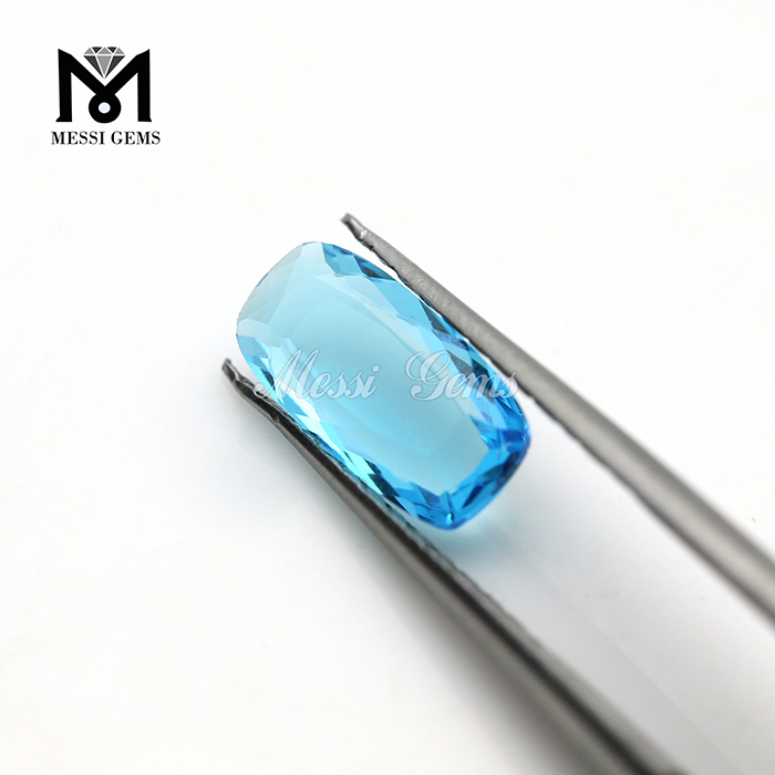 6 x 12 mm pulvinus geminus textri caerulei coloris vitri