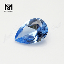 Wholesale 106# blue spinel stone pear cut synthetic spinel gemstone