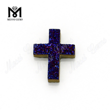 high quality amethyst agate druzy cross in wholesale price