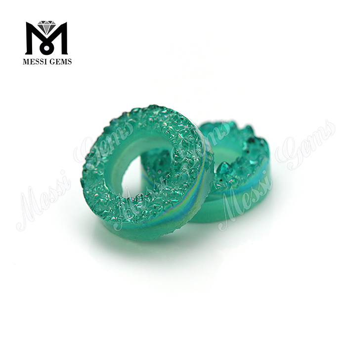 sparkle tyre shapes gemstones druzy in aqua blue color