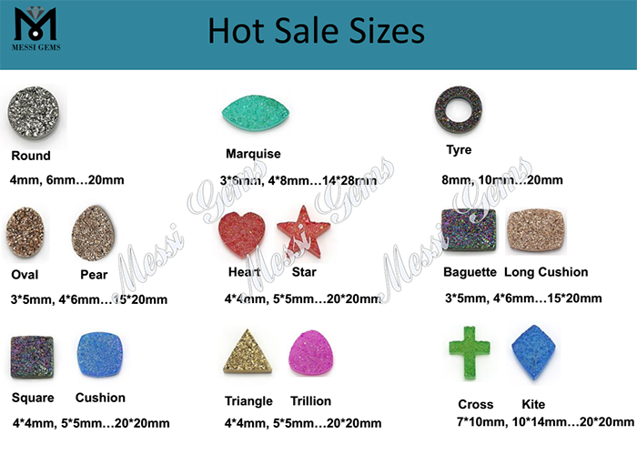 factory sale natural agate druzy stones for jewelry making