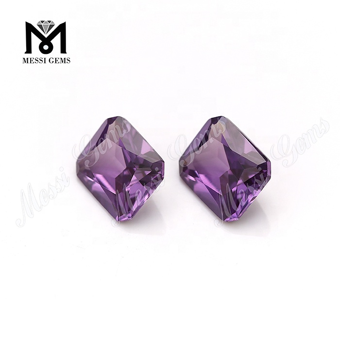 Octagon Cut 8x10mm farveændring syntetisk alexandrit corundum sten