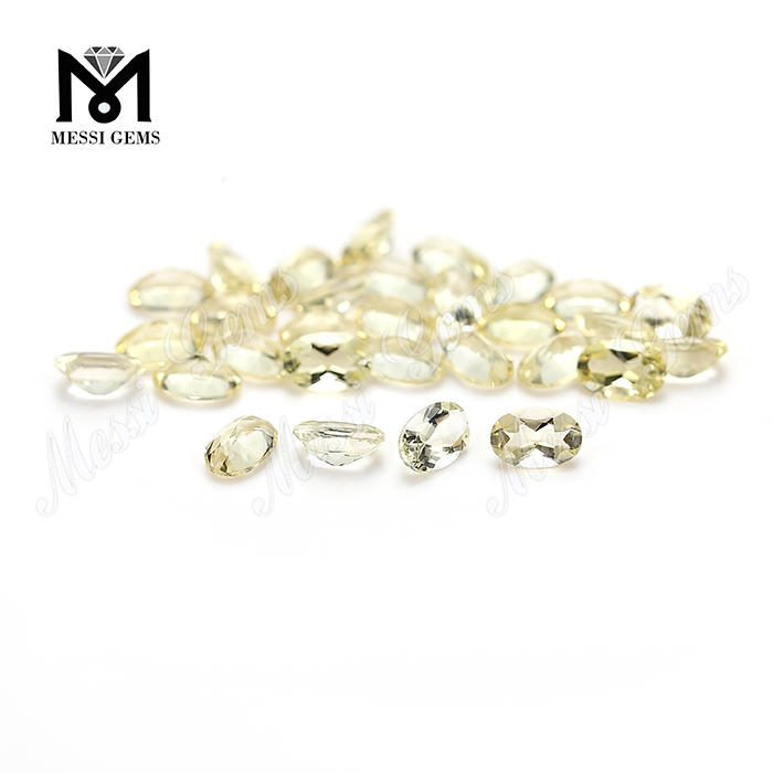 Factory wholesale natural lemon quartz oval cut loose gemstone