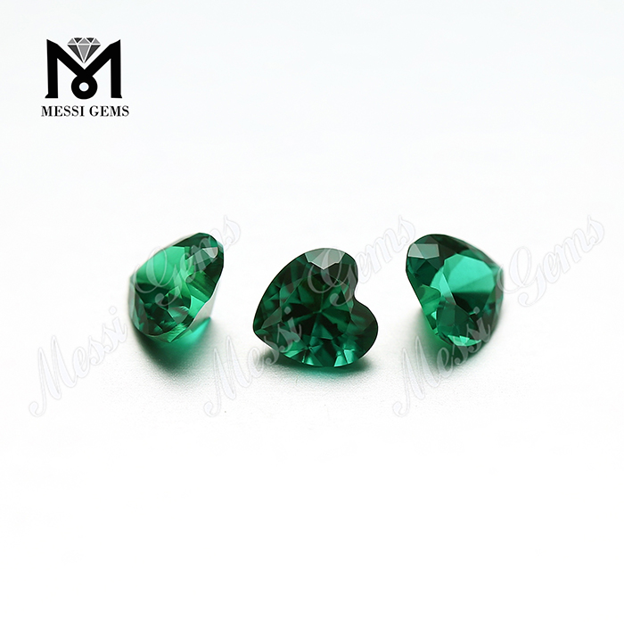 Wholesale created emerald heart shape emerald price per carat