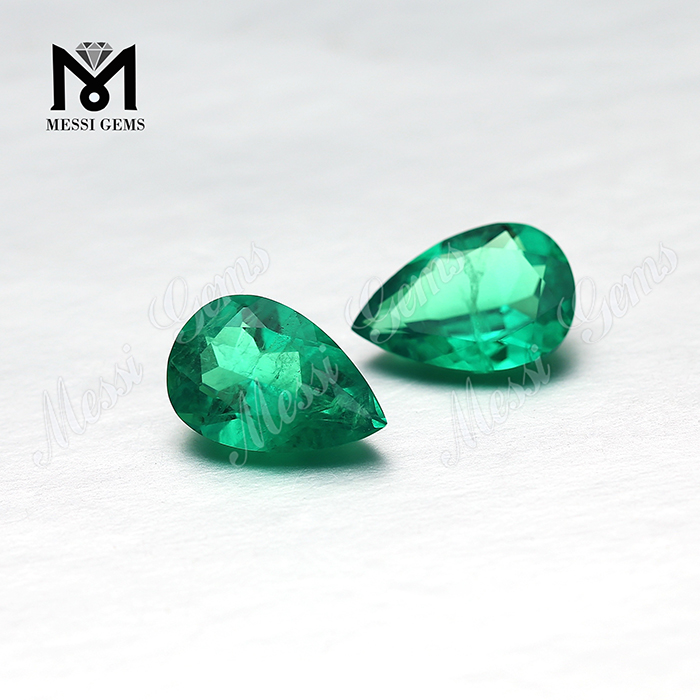 Pear Cut Lab Oprettet Hydrothermal Colombia Emerald