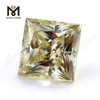 Factory price loose gemstone princess cut yellow moissanites for ring