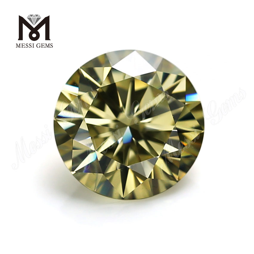Wholesale synthetic moissanite diamond brilliant cut yellow moissanite loose