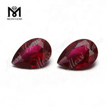 Loose 8*12mm Pear Cut Red Ruby Color Loose Nano Stones