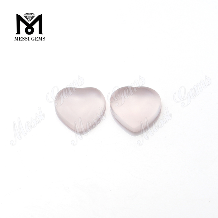 Heart Cabochon Gemstones Natural Loose Rose Quartz Stones
