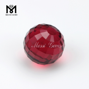 Wholesale Price Ruby Round Ball 12.0mm Faceted Glass Gems