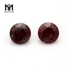 2mm round brilliant cut synthetic ruby stone loose 8# red ruby